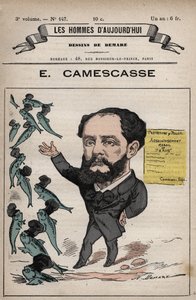 Caricatura de Jean Louis Ernest Camescasse (1838-1897) abogado, político francés - de 