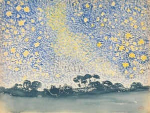Paisaje con estrellas, c.1905-08 de Henri Edmond Cross
