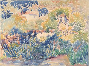 El jardín del artista en Saint-Clair, 1904-5 de Henri Edmond Cross