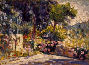 La terraza florida de Henri Edmond Cross