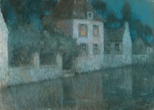 El Canal a Nemours de Henri Eugene Augustin Le Sidaner