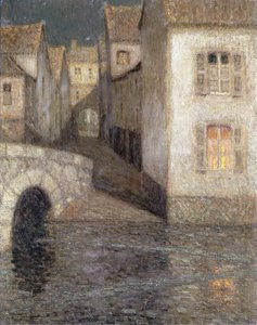 La casa junto al río, Chartres de Henri Eugene Augustin Le Sidaner