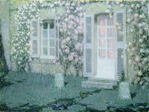La casa con rosas, 1936 de Henri Eugene Augustin Le Sidaner