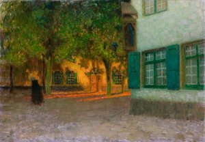 La Casa con las Persianas Verdes de Henri Eugene Augustin Le Sidaner