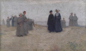 El paseo de los huérfanos, 1888 de Henri Eugene Augustin Le Sidaner