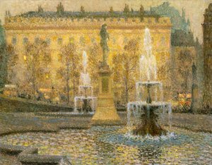 Trafalgar Square, Londres de Henri Eugene Augustin Le Sidaner