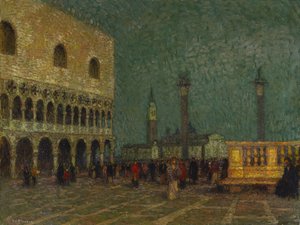 Venecia, Plaza de San Marcos, c.1914 de Henri Eugene Augustin Le Sidaner