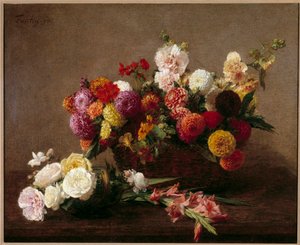 Aquí están las flores de mediados de verano de Ignace Henri Jean Fantin Latour