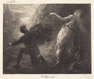 Manfredo y Astarté - lámina 1 de Henri Fantin-Latour