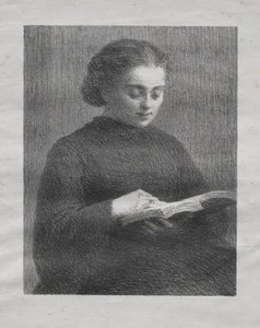 Lectura: Retrato de la hermana del artista de Henri Fantin-Latour