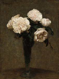 Rosas en jarrón de Henri Fantin-Latour