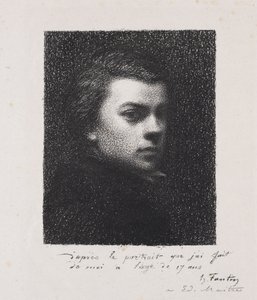 El artista a los 17 años de Henri Fantin-Latour