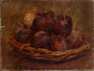 Una Cesta de Ciruelas de Ignace Henri Jean Fantin Latour