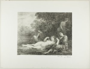 Mujeres bañándose, cuarta placa grande de Ignace Henri Jean Fantin Latour