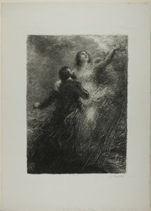 Final del Holandés Errante, segunda lámina de Ignace Henri Jean Fantin Latour