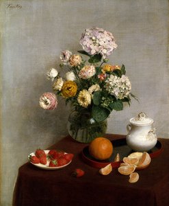 Flores y frutas de Henri Fantin Latour