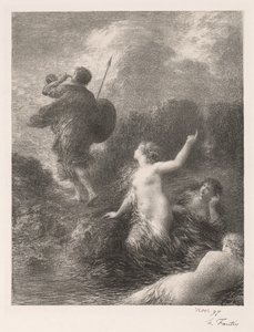 El ocaso de los dioses: Sigfrido y las doncellas de Ignace Henri Jean Fantin Latour