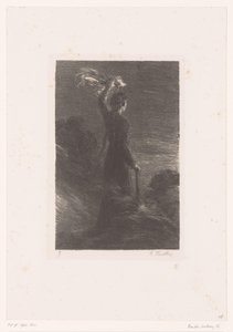 Isolda da a Tristán la señal acordada
Tristan et Iseult. Acto II. Señal en la noche
Vida y obra de Richard Wagner (título de la serie) de Ignace Henri Jean Fantin Latour