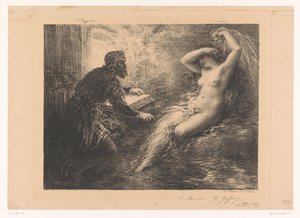 Klingsor convoca a Kundry con un conjuro
Evocación de Kundry
Klinsor-Kundry (título en el objeto) de Ignace Henri Jean Fantin Latour