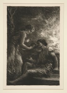 La Valkyrie: acte I, Sieglinde et Siegmund (Las valquirias: Acto I, Sieglinde y Siegmund) de Ignace Henri Jean Fantin Latour
