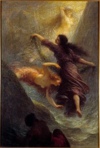 Las hijas del Rin o el Oro del Rin de Ignace Henri Jean Fantin Latour