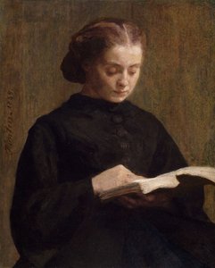 Retrato de Mademoiselle Marie Fantin-Latour de Ignace Henri Jean Fantin Latour