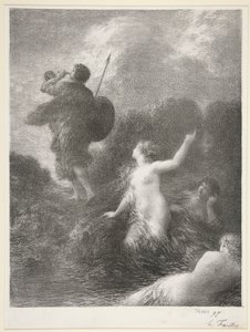 Siegfried y las doncellas del Rin de Ignace Henri Jean Fantin Latour