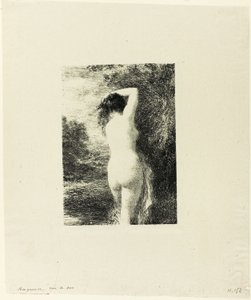 Bañista de Pie, tercera placa de Ignace Henri Jean Fantin Latour