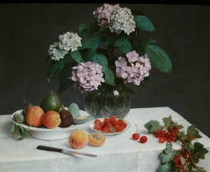 Naturaleza muerta, o la table garnie de Henri Fantin Latour