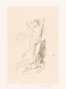 Estudio de una mujer desnuda de pie de Ignace Henri Jean Fantin Latour