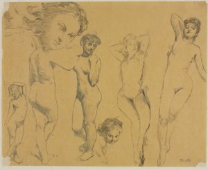 Estudios de desnudos femeninos de Ignace Henri Jean Fantin Latour