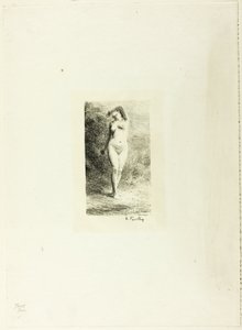 Estudio de mujer de pie, vista de frente de Ignace Henri Jean Fantin Latour