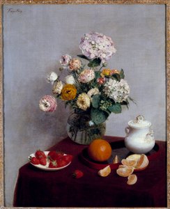 Flores y frutas de verano de Ignace Henri Jean Fantin Latour
