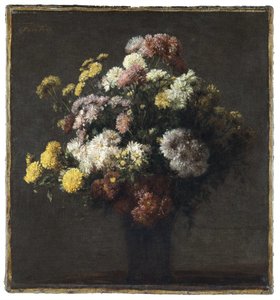 Jarrón con crisantemos de Henri Fantin Latour