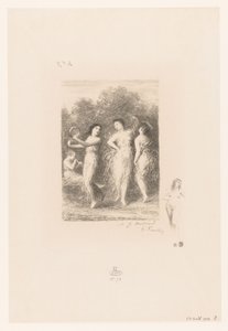 Dos jóvenes bailan y tocan música
El niño enfermo
Gedichten van André Chénier (título de la serie)
Ilustraciones para las Poésies d