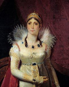 Retrato de la Emperatriz Josefina de Beauharnais (1763-1814) (detalle). Pintura de Henri François Riesener (1767-1828) 1806 Dim. 2,3x1,3 m Malmaison, Castillos de Malmaison y Bois-Préau