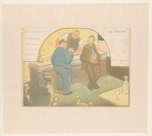 Cuatro hombres en un bistró
Le Devoir (título en el objeto)
Proyecciones del Théâtre Libre (título de la serie)
Les Programmes du Théâtre Libre (título de la serie) de Henri Gabriel Ibels