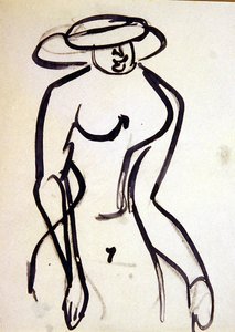 Paseante con cintura de avispa de Henri Gaudier Brzeska