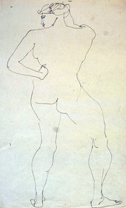 Desnudo Femenino de Espaldas