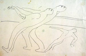 Hombres Abriendo Puertas de Bloqueo de Henri Gaudier Brzeska