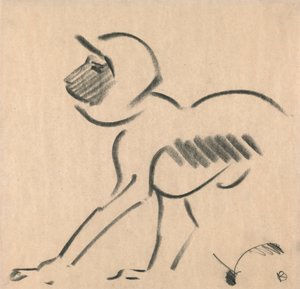 Mono agazapado