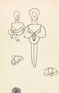 Cuatro estudios para dos figuras de Henri Gaudier Brzeska