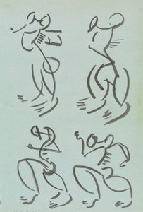 Cuatro estudios de figuras danzantes