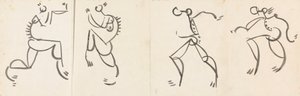Friso de cuatro figuras danzantes de Henri Gaudier Brzeska