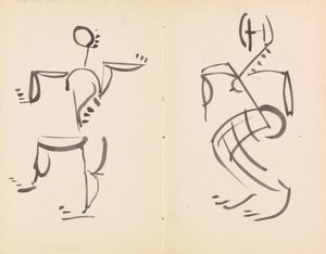 Figuras de baile masculinas y femeninas de Henri Gaudier Brzeska