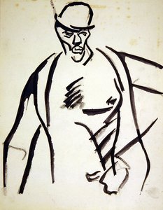 Hombre con sombrero hongo de Henri Gaudier Brzeska