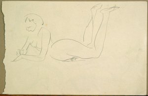 Chica Desnuda Acostada en el Suelo