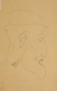 Retrato de un Hombre Mayor, perfil derecho de Henri Gaudier Brzeska