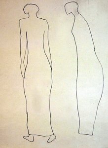 Siluetas (Paseantes) de Henri Gaudier Brzeska