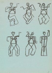 Seis estudios de figuras danzantes de Henri Gaudier Brzeska
